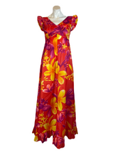Load image into Gallery viewer, 1970&#39;s &quot;Sears&quot; Hawaiian Maxi Dress Size S
