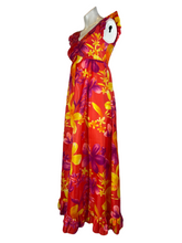 Load image into Gallery viewer, 1970&#39;s &quot;Sears&quot; Hawaiian Maxi Dress Size S
