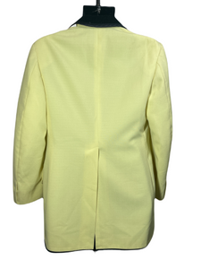 1970's Velvet Trimmed Yellow Tuxedo Jacket Size 38"