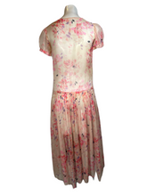 Load image into Gallery viewer, 1920&#39;s Floral Chiffon Gown Size S
