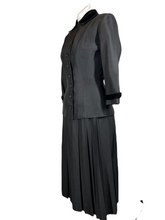 Load image into Gallery viewer, 1940&#39;s Velvet Trimmed Gabardine Suit Size S
