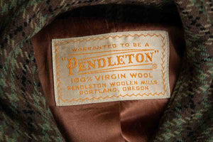 1950's Pendleton Plaid Wool Coat Size L/XL