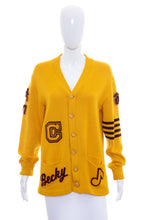 Load image into Gallery viewer, 1970&#39;s Whiting Yellow Clifton Arizona High School Letterman Jacket Size L
