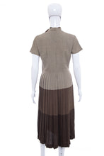 Load image into Gallery viewer, 1940&#39;s Parklane Juniors Tri-tone Color-block Midi Dress Size S
