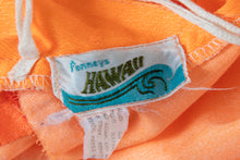 Load image into Gallery viewer, 1970&#39;s Penneys Hawaii Orange Tiki Halter Maxi Dress Size S
