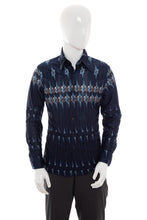 Load image into Gallery viewer, 1970&#39;s Kennington Navy and Paisley Print Disco Shirt Size M
