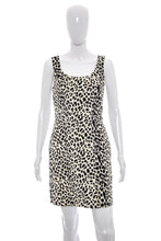 Load image into Gallery viewer, 1980&#39;s Cache White and Black Animal Print Dress Size M
