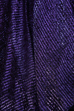 Load image into Gallery viewer, 1980&#39;s S.G.Too Purple Metallic Lurex Disco Dress Size XS
