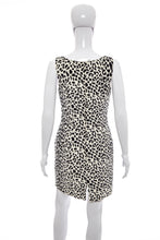 Load image into Gallery viewer, 1980&#39;s Cache White and Black Animal Print Dress Size M
