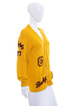 Load image into Gallery viewer, 1970&#39;s Whiting Yellow Clifton Arizona High School Letterman Jacket Size L
