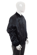 Load image into Gallery viewer, 1980&#39;s Alabama Black Satin and White Graphic Jacket Size XL
