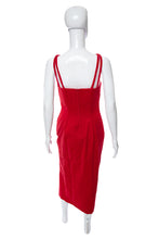 Load image into Gallery viewer, 1990&#39;s Guess Red Velvet Gown Size s
