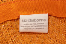 Load image into Gallery viewer, 1980&#39;s Liz Claiborne Orange Ombre Woven Wide Brim Hat
