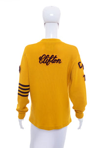 1970's Whiting Yellow Clifton Arizona High School Letterman Jacket Size L