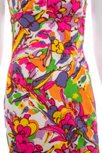 Load image into Gallery viewer, 1970&#39;s I.Magnin  Mod Floral Print Maxi Dress Size XS/S
