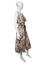 Load image into Gallery viewer, 1950&#39;s Multicolor Forest Print Sleeveless Dress Size M
