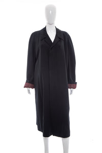 1960's Burberrys' Black Wool Coat