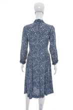 Load image into Gallery viewer, 1940&#39;s Blue and White Blueberry Print Dress Size L
