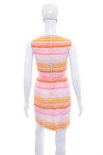 Load image into Gallery viewer, 1970&#39;s Lanz Original Pink and Orange Striped Mini Dress Size S
