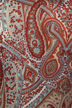 Load image into Gallery viewer, 1970&#39;s Red and Tan Paisley Bodysuit Size M
