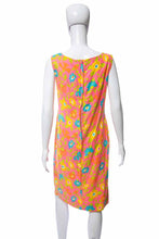 Load image into Gallery viewer, 1960&#39;s Neon Floral Printed Sleeveless Dress Size M
