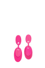 Load image into Gallery viewer, 1980&#39;s Fuchsia Oval Drop Earrings
