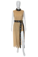Load image into Gallery viewer, 1960&#39;s Gold Lamé Pleated Gown and Hot Pant Duo Size M

