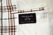 Load image into Gallery viewer, 1970&#39;s Ohrbach&#39;s White and Brown Plaid Suit Jacket Size M
