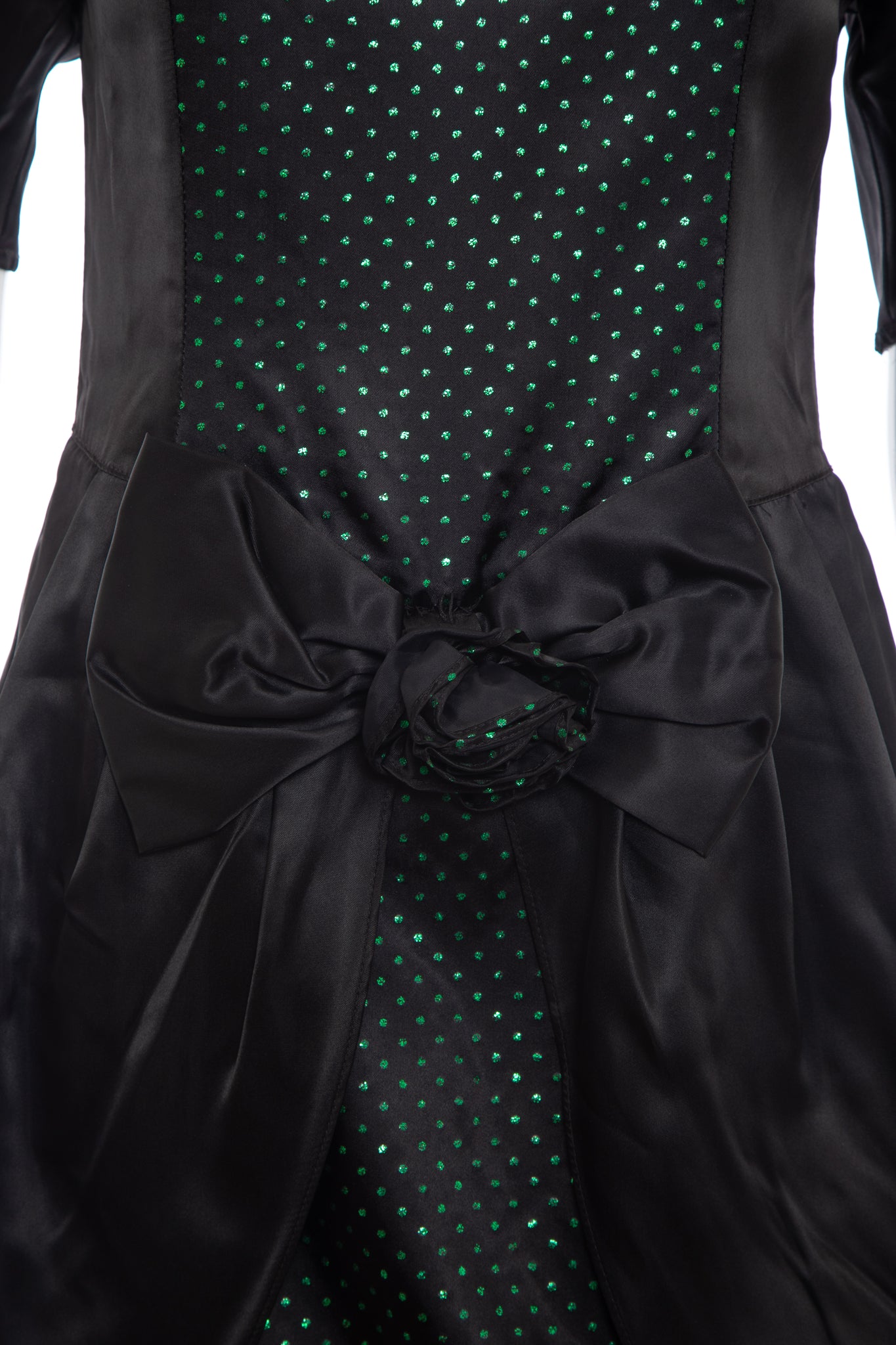 gunne sax black dress 1980's Gunne Sax Black and Green Satin Dress Size M – Antique Sugar