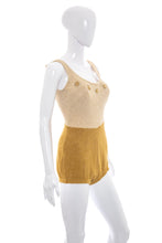 Load image into Gallery viewer, 1950&#39;s Robby Len Brown Knit Bathing Suit Size M
