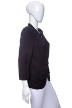 Load image into Gallery viewer, 1940&#39;s Astor Black Crepe and Sequin Detail Suit Jacket Size M
