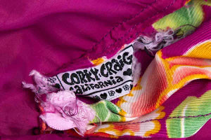 1970's Corky Craig Psychedelic Butterfly Print Midi Dress Size S