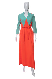 1960's Addie Masters Rare Color Block Dress Size M