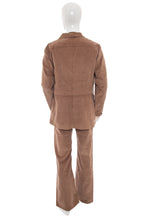 Load image into Gallery viewer, 1970&#39;s Lee Brown Corduroy Three Piece Suit Size L
