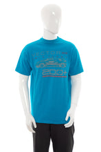 Load image into Gallery viewer, 1980&#39;s Hanes Blue and Gray Vector W8 Graphic Print Tee Size M/L
