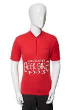 Load image into Gallery viewer, 1990&#39;s Performance Red and White &quot;Baker Beer Bike 1993&quot; Cyclists Shirt Size S
