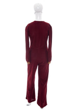 Load image into Gallery viewer, 1970&#39;s Gay Gibson Maroon Corduroy Jumpsuit Size M
