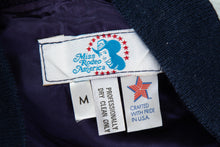 Load image into Gallery viewer, 1970&#39;s Miss Rodeo America Navy and Gray Satin Jacket Size S/M
