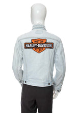 Load image into Gallery viewer, 1980&#39;s Levis Harley Davidson Light Wash Denim Jacket Size S
