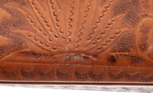 Load image into Gallery viewer, 1970&#39;s Brown Tooled Leather Shoulder Bag
