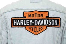 Load image into Gallery viewer, 1980&#39;s Levis Harley Davidson Light Wash Denim Jacket Size S
