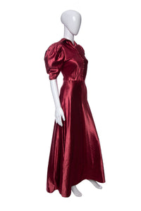 1930's  Best & Co. Rose Satin Gown Size S