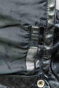 1980's Falcon Drospo Black Cropped Leather Moto Jacket Size S