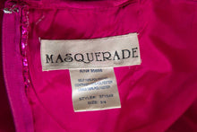 Load image into Gallery viewer, 1980&#39;s Masquerade Pink Sequin and Tulle Party Dress Size S
