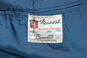 1950's Mavest for Benoit's Navy Paisley Print Jacket Size L/XL