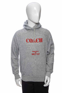 1980's Heather Gray Diet 7-Up "Coach" Hooded Sweatshirt Size M/L