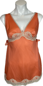 1960's Neon Orange Nightie Size S