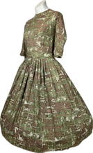 Load image into Gallery viewer, 1950&#39;s Belted Day Dress Size M
