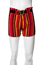 Load image into Gallery viewer, 1950&#39;s Red and Multi Striped Swimtrunks Size S

