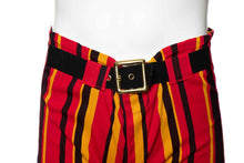 Load image into Gallery viewer, 1950&#39;s Red and Multi Striped Swimtrunks Size S
